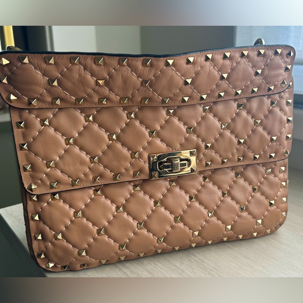 Valentino Garavani Medium Nappa Rockstud Spike Shoulder Bag